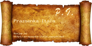 Prazsenka Itala névjegykártya
